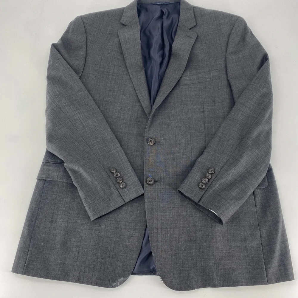 Ralph Lauren Made Expressly For Dillards Mens Grey Wool Blazer Suit Jacket‎ 46R